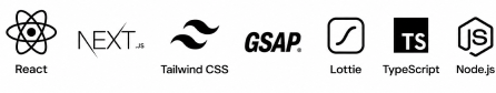 React, Next.js, Tailwind CSS, GSAP, Lottie, TypeScript, Node.js
